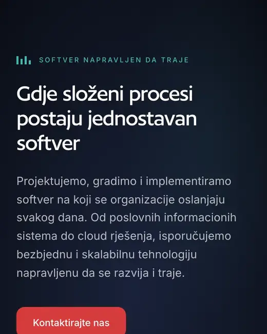 Infostream — početne stranice sajta na telefonu